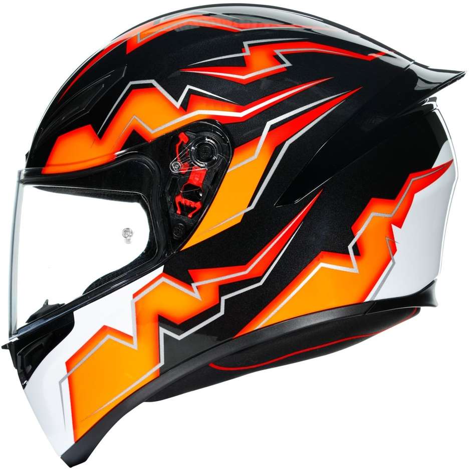 Integral Motorcycle Helmet Agv K-1 KRIPTON Black Orange