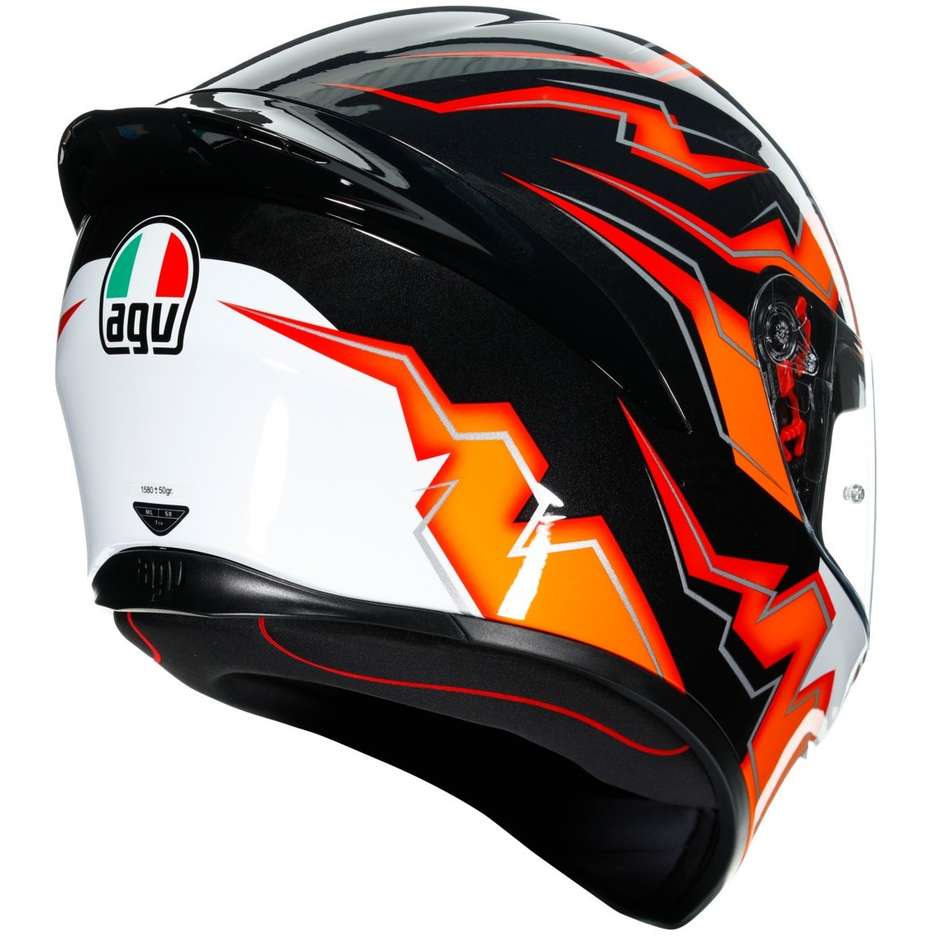 Integral Motorcycle Helmet Agv K-1 KRIPTON Black Orange