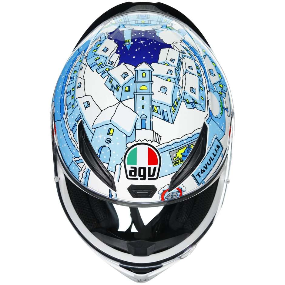 Integral Motorcycle Helmet Agv K-1 ROSSI WINTER TEST 2017