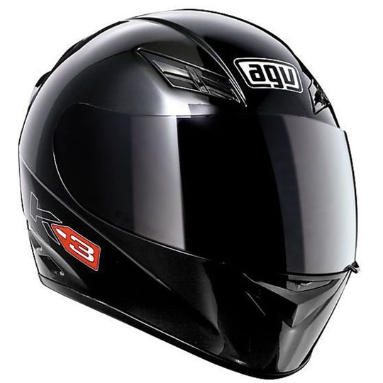 Integral Motorcycle Helmet AGV K-3 Mono Top Gloss Black