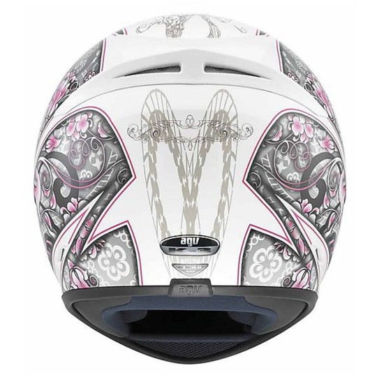 Integral Motorcycle Helmet AGV K-3 Multi Crew White-Silver-Pink