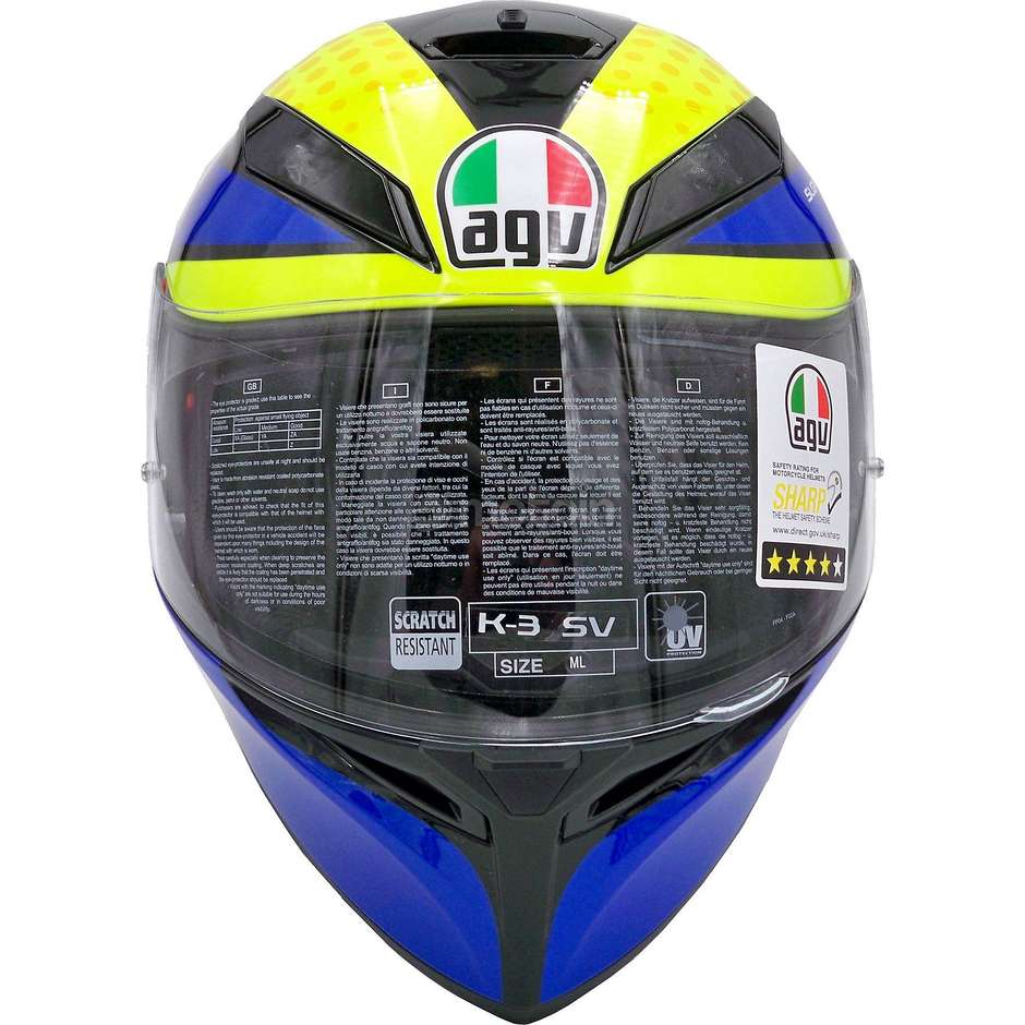 Integral Motorcycle Helmet AGV K-3 SV Multi Angribull Limited Pinlock