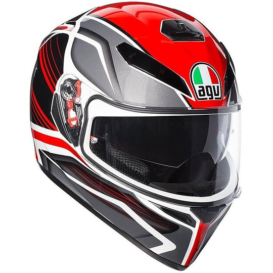 Integral Motorcycle Helmet AGV K-3 SV Proton Black Red