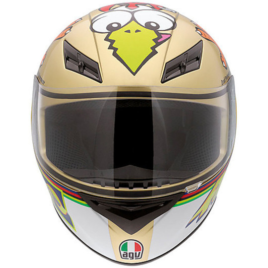 Integral Motorcycle Helmet AGV K-3 Top Valentino The Chicken