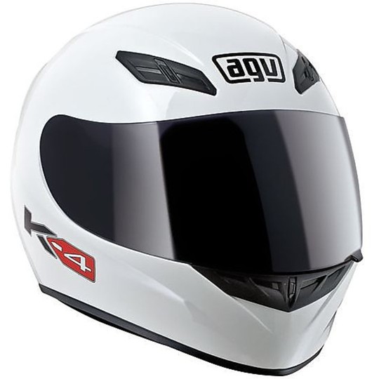 Integral Motorcycle Helmet AGV K-4 Model Mono White Gloss