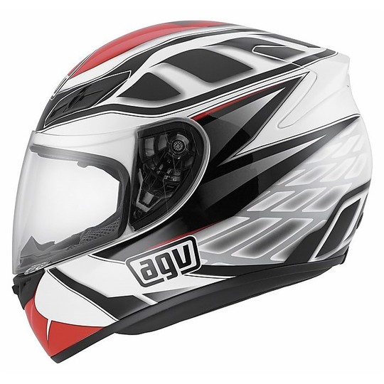 Integral Motorcycle Helmet AGV K-4 Multi Fiber Diapason White-Red