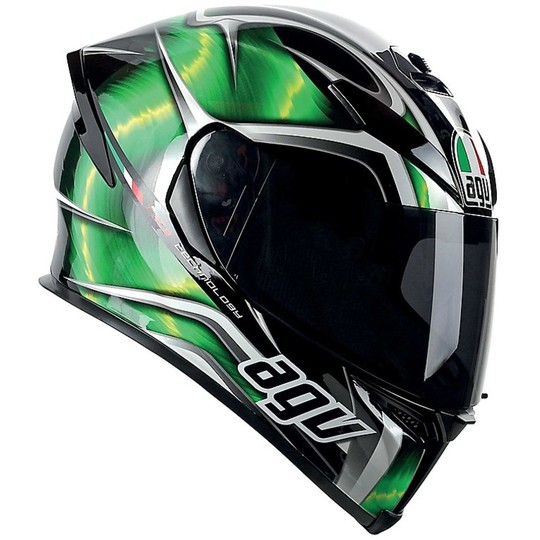 Integral Motorcycle Helmet Agv K-5 2015 New Multi Hurricane Black Green White