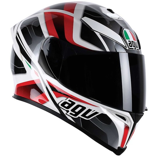 Integral Motorcycle Helmet Agv K-5 2015 New Multi Transformer White Black Red