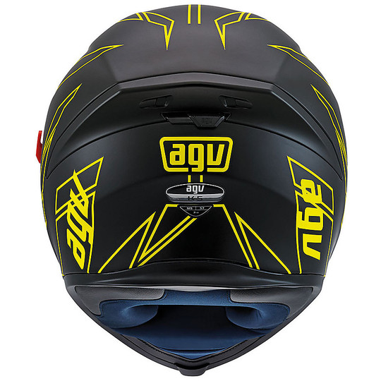 Integral Motorcycle Helmet Agv k-5 Double Visor Multi Hero Black Fluorescent Yellow