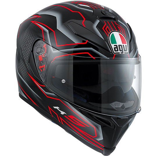 Integral Motorcycle Helmet Agv K-5 S Multi Deep Black White Red
