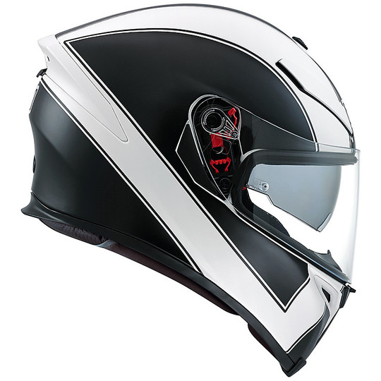 Integral Motorcycle Helmet Agv K-5 S Multi Enlace Black Matt White