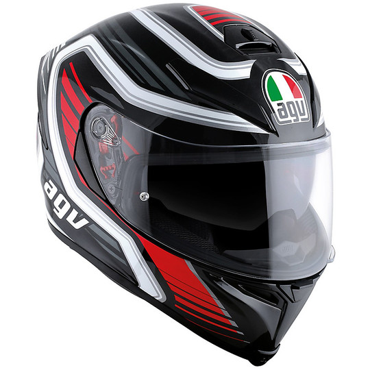 Integral Motorcycle Helmet Agv K-5 S Multi Firerace Black Red