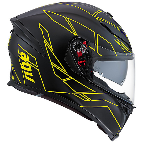 Integral Motorcycle Helmet Agv K-5 S Multi Hero Black Fluorescent Yellow