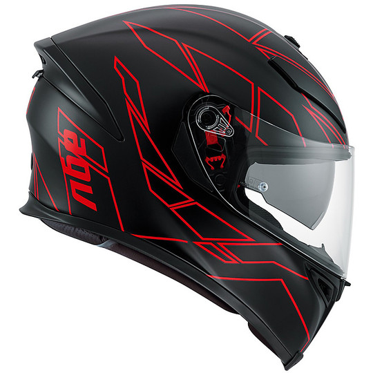 Integral Motorcycle Helmet Agv K-5 S Multi Hero Black Red