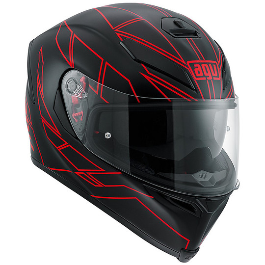 Integral Motorcycle Helmet Agv K-5 S Multi Hero Black Red