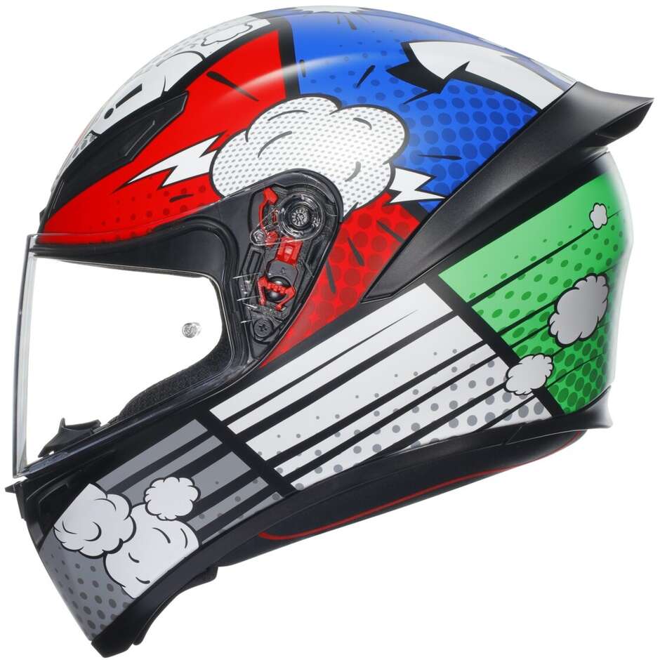 Integral Motorcycle Helmet Agv K1 S BANG Matt Italy Blue