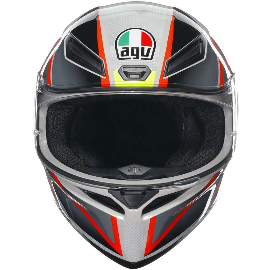 Integral Motorcycle Helmet Agv K1 S BLIPPER Gray Red