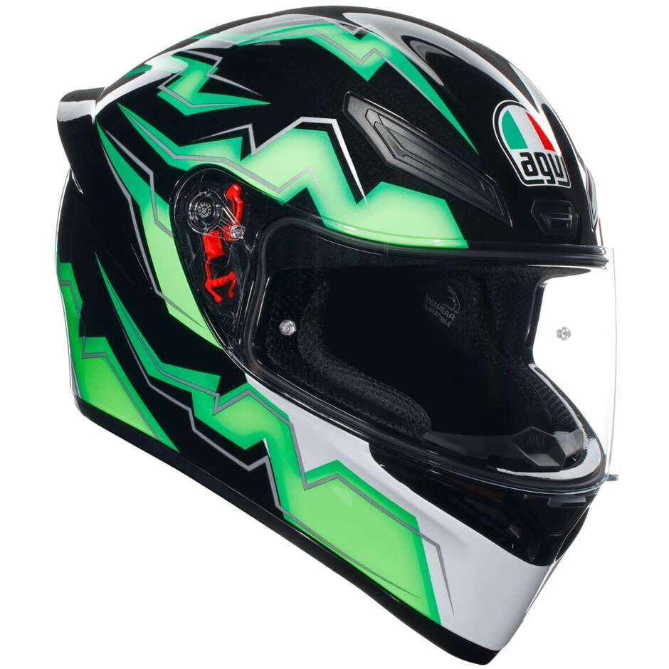 Integral Motorcycle Helmet Agv K1 S KRIPTON Black Green