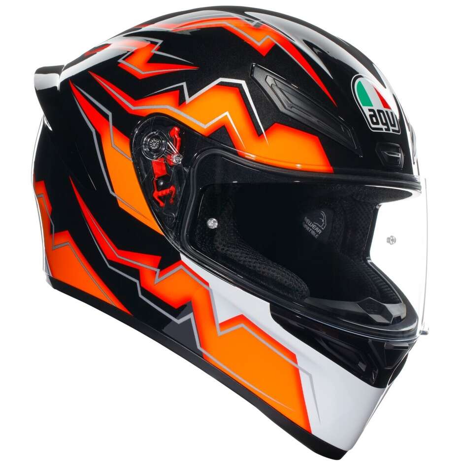 Integral Motorcycle Helmet Agv K1 S KRIPTON Black Orange