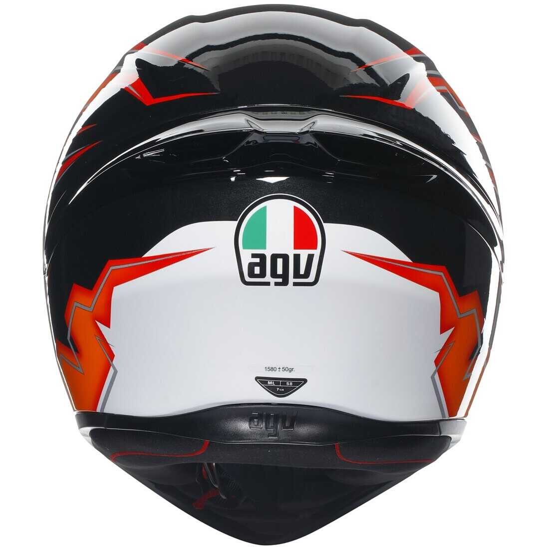 Integral Motorcycle Helmet Agv K1 S KRIPTON Black Orange For Sale Online 