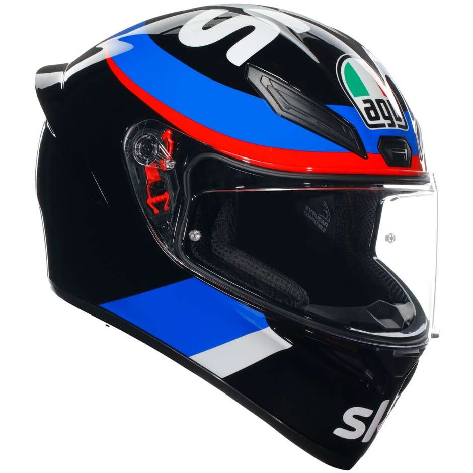 Integral Motorcycle Helmet Agv K1 S VR46 SKY RACING TEAM Black Red
