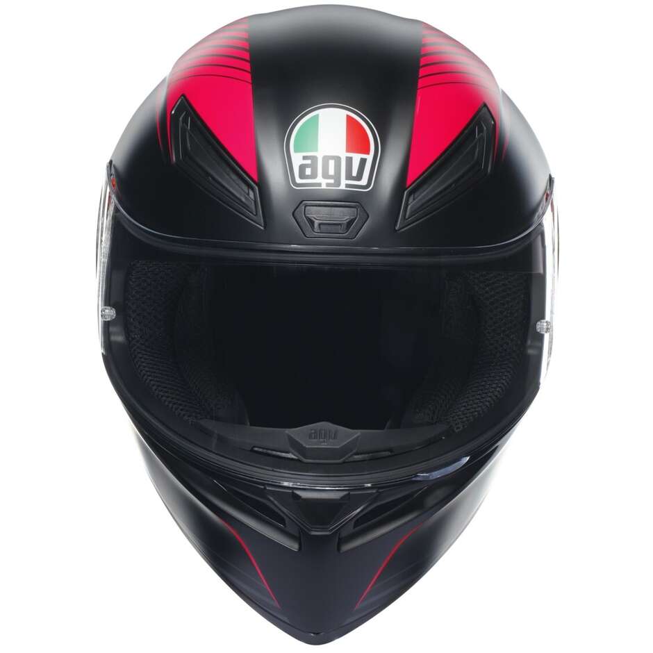 Integral Motorcycle Helmet Agv K1 S WARMUP Black PINK