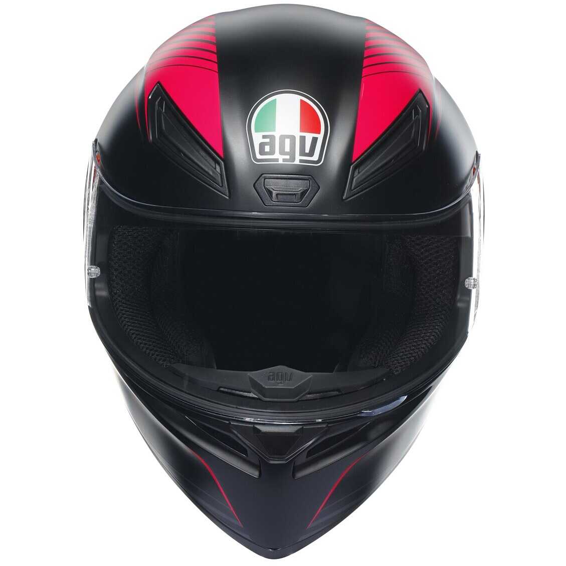 Casco integrale Agv K1 Warmup black matt red moto