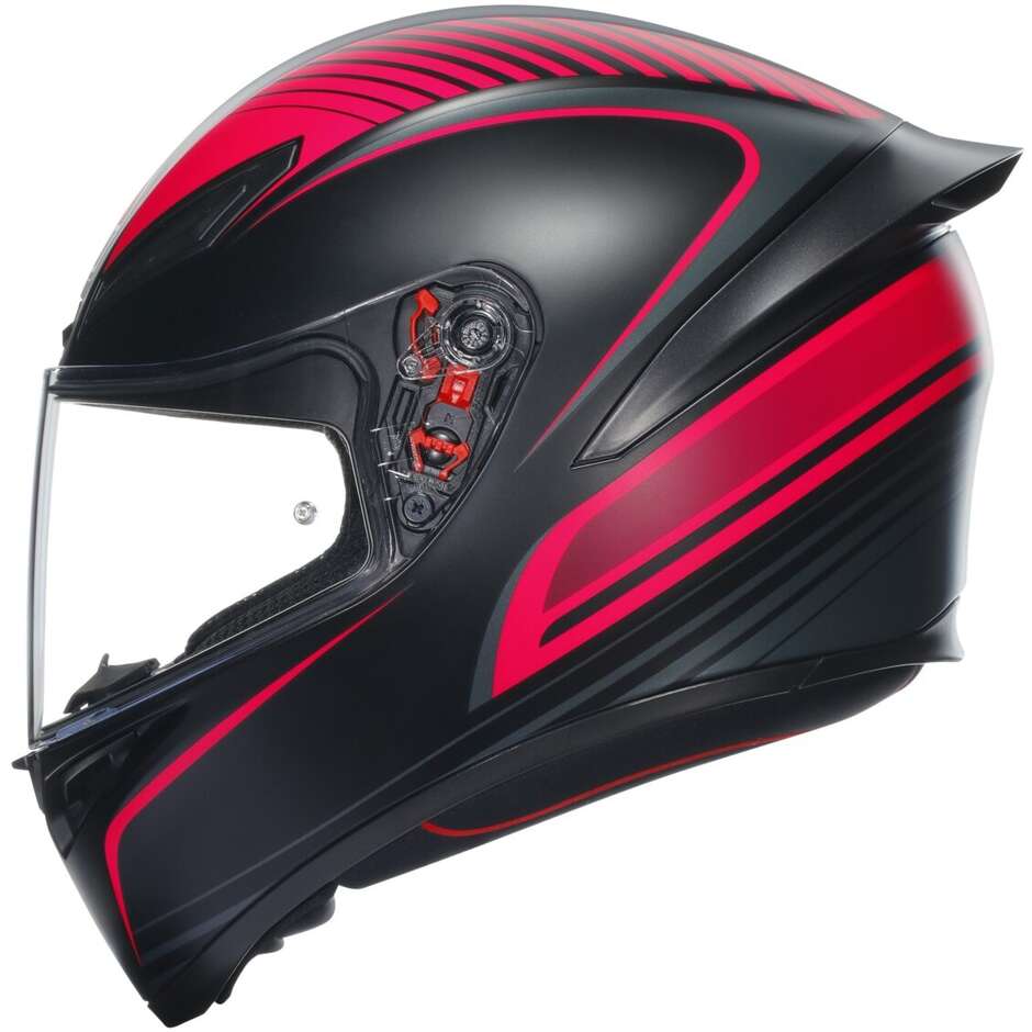 Integral Motorcycle Helmet Agv K1 S WARMUP Black PINK