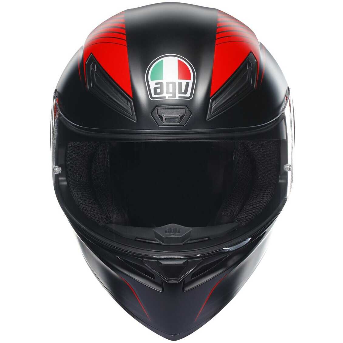 Integral Motorcycle Helmet Agv K1 S WARMUP Matt Black Red For Sale Online 