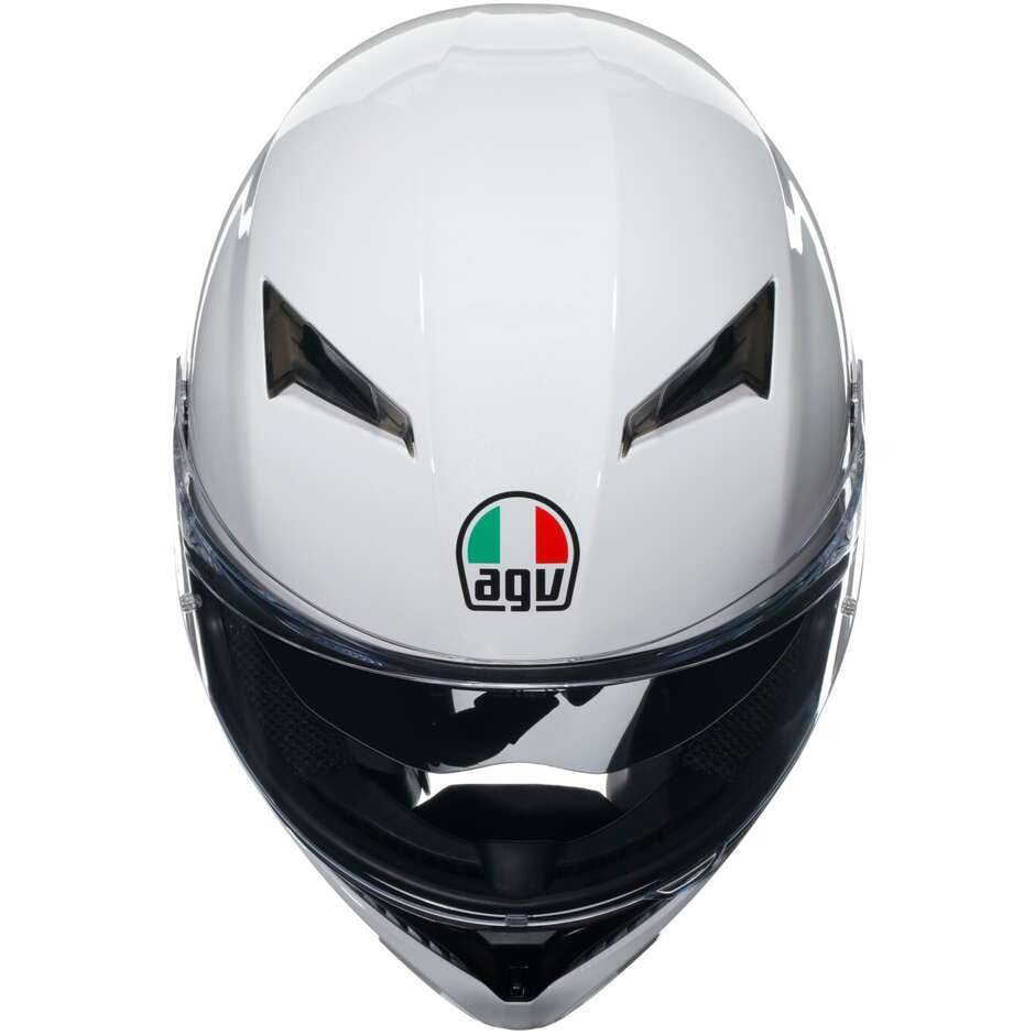 Integral Motorcycle Helmet Agv K3 Mono White Silk