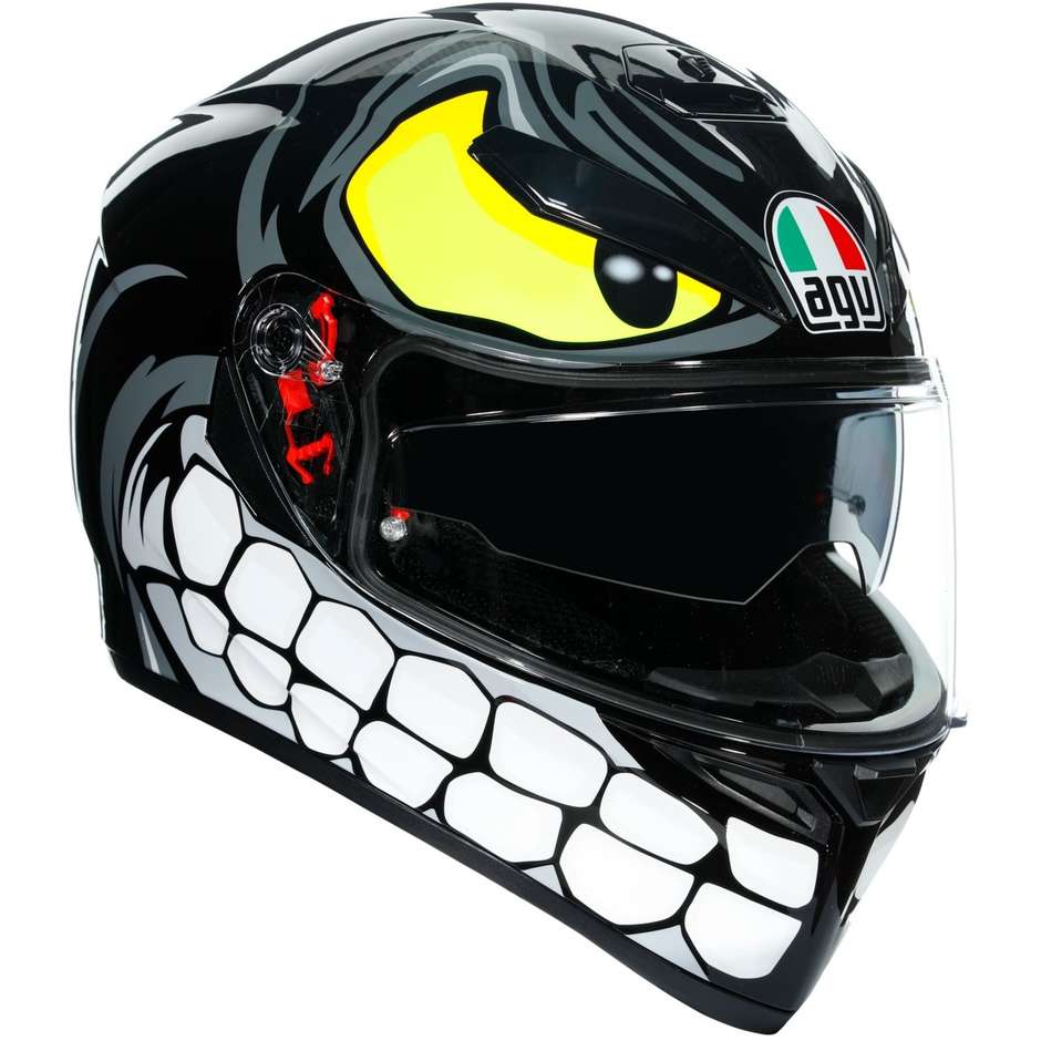 Integral Motorcycle Helmet Agv K3 sv ANGRY Black Double Visor