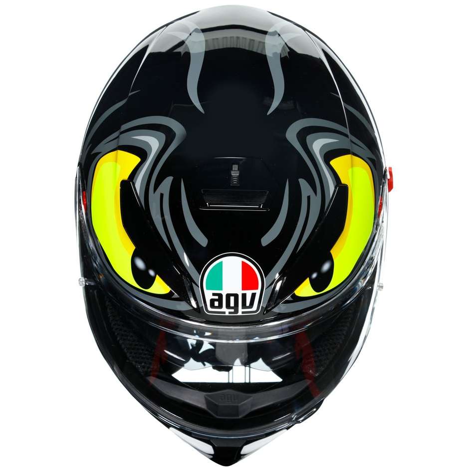 Integral Motorcycle Helmet Agv K3 sv ANGRY Black Double Visor