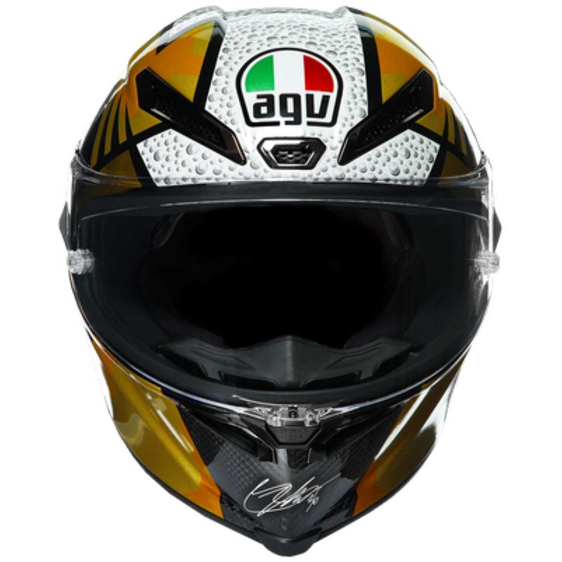 agv pista gp r carbon gold Daytona Viper Full Face Motorcycle Helmet thanks also to the innovative profile of the rear PRO spoiler AGV Pista GP R Carbon