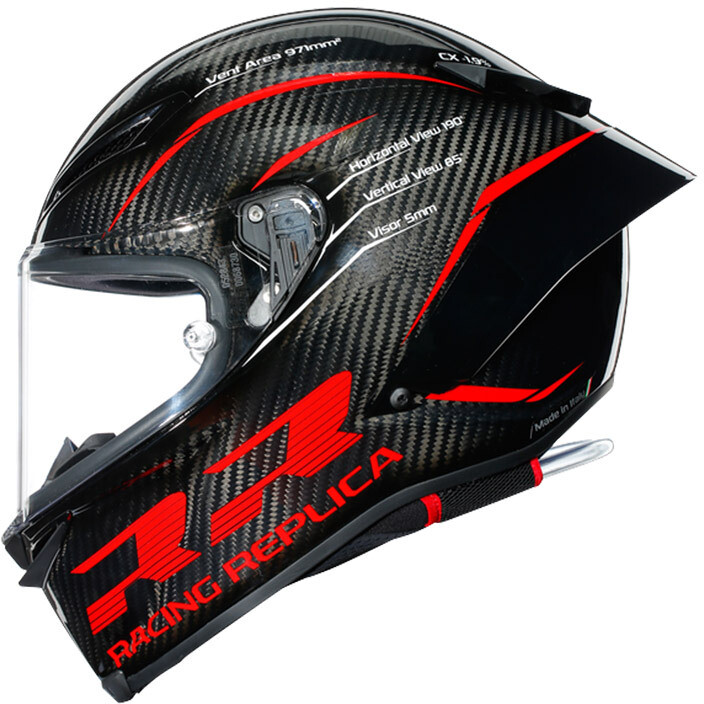 Integral Motorcycle Helmet Agv PISTA GP RR PERFORMANCE Carbon Red