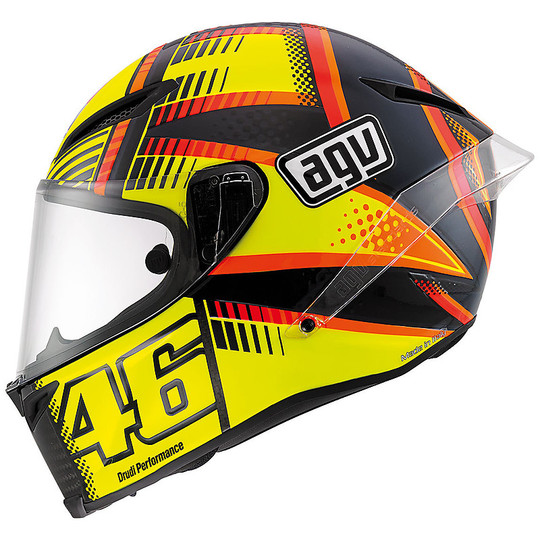 Integral motorcycle helmet AGV Pista GP Valentino Rossi Replica Soleluna Qatar
