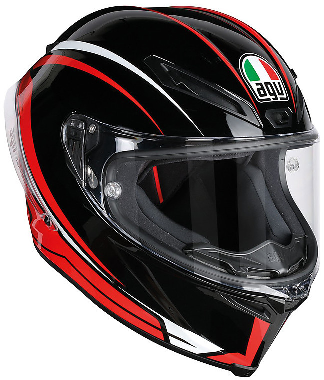 Integral Motorcycle Helmet Agv Race R Multi Angry Black Red For Sale Online  