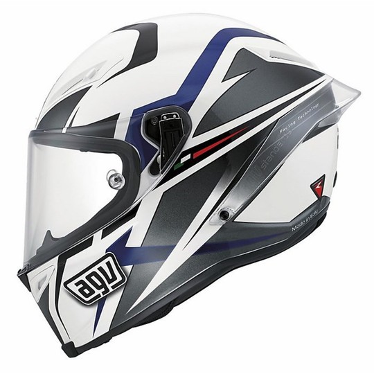 Integral Motorcycle Helmet Agv race Race Multi Velocity white-black-blue