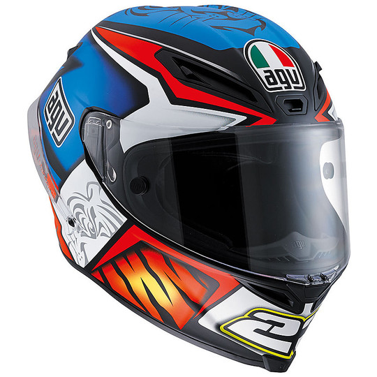 Integral Motorcycle Helmet Agv Race Race Replica 23 Niccolò Antonelli 2016 Blue