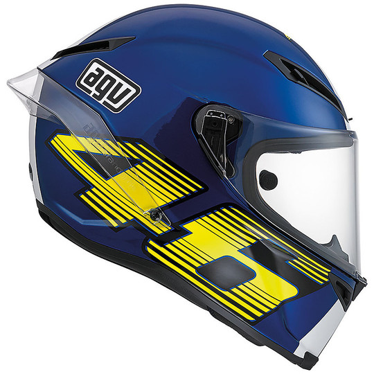 Integral Motorcycle Helmet Agv Race Race Replica Valentino Rossi V46 Blue