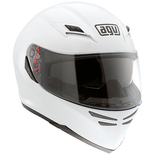 Integral Motorcycle Helmet Agv Skyline Mono Dual Visor Gloss White