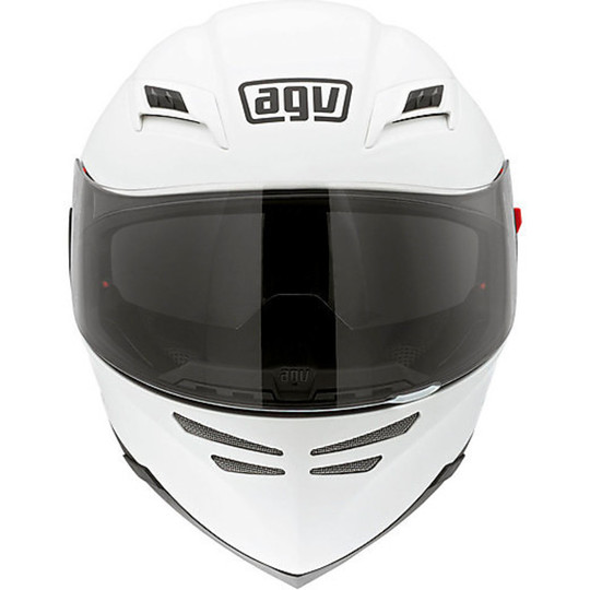 Integral Motorcycle Helmet Agv Skyline Mono Dual Visor Gloss White