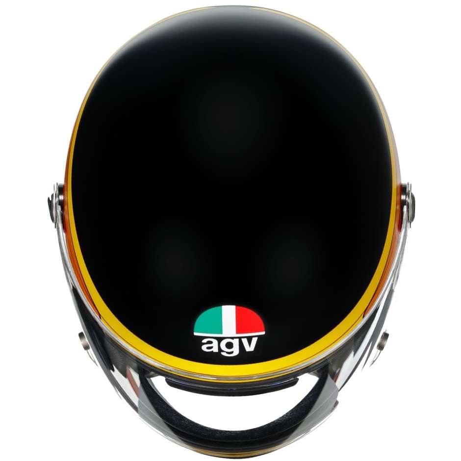 Integral Motorcycle Helmet Agv X3000 GASOLINE Matt Black Orange