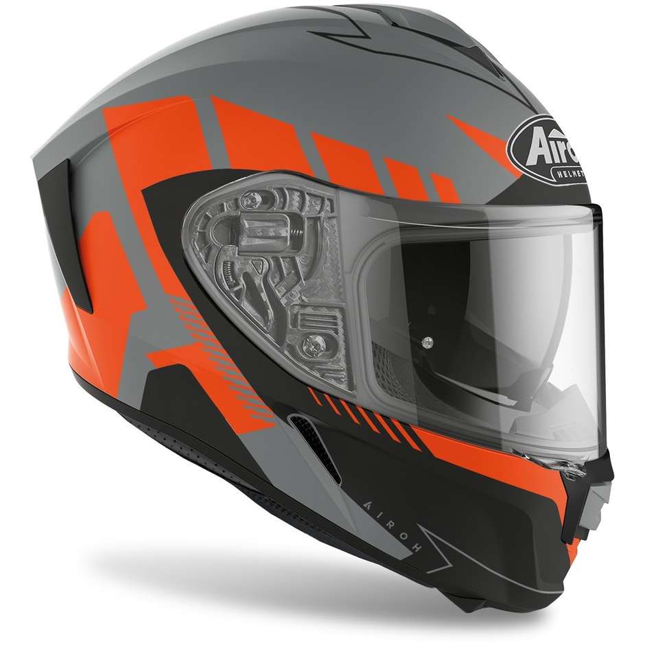 Integral Motorcycle Helmet Airoh SPARK Rise Matt Orange