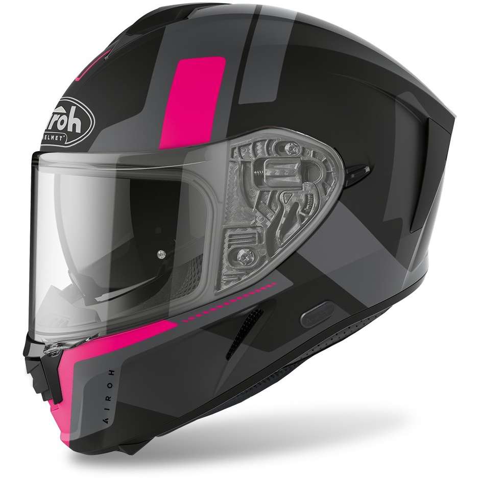 Integral Motorcycle Helmet Airoh SPARK Shogun Blue Pink Opaque