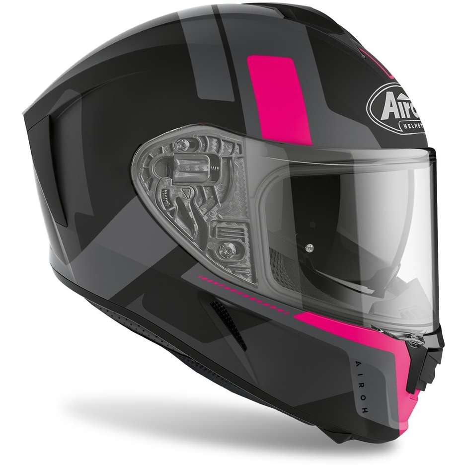 Integral Motorcycle Helmet Airoh SPARK Shogun Blue Pink Opaque