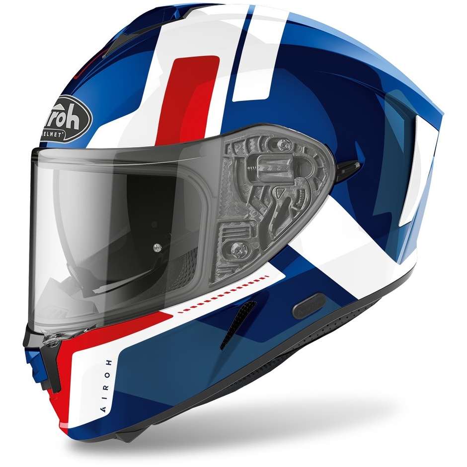 Integral Motorcycle Helmet Airoh SPARK Shogun Blue Red Glossy