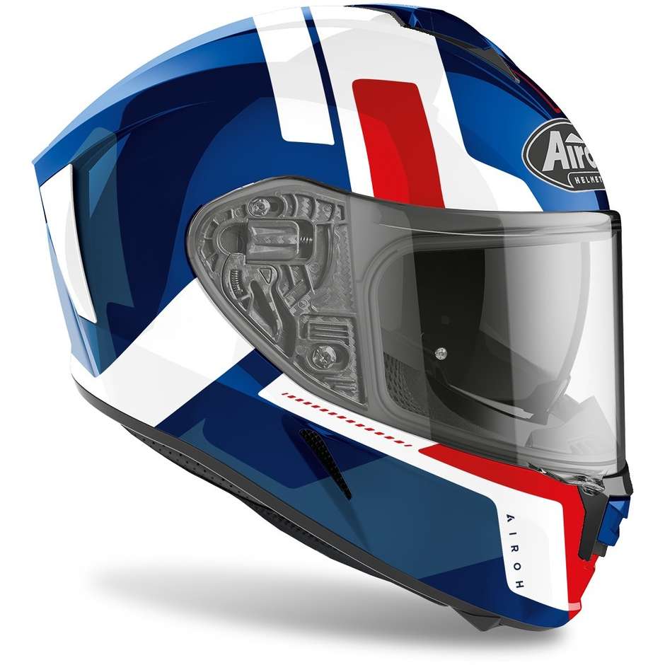 Integral Motorcycle Helmet Airoh SPARK Shogun Blue Red Glossy