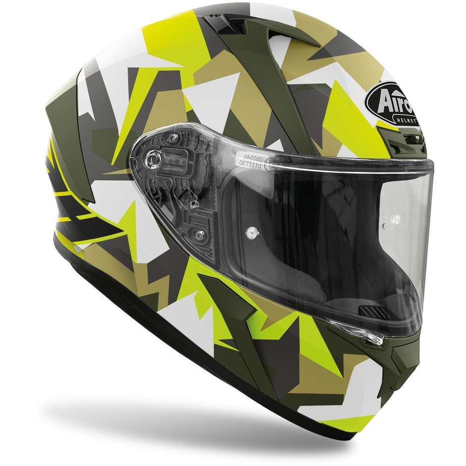 Integral Motorcycle Helmet Airoh VALOR Army Opaque