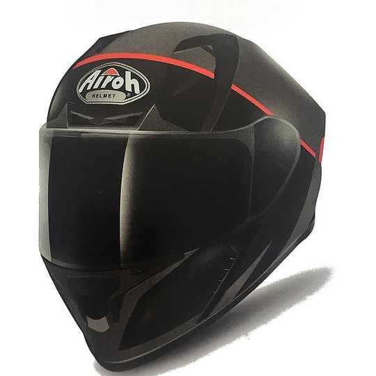 Integral Motorcycle helmet Airoh Valor Eclipse Black Orange Opaque