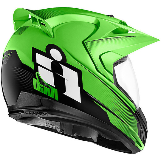 Integral Motorcycle Helmet All Road Icon Variant DoubleStack Green